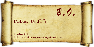 Bakos Omár névjegykártya